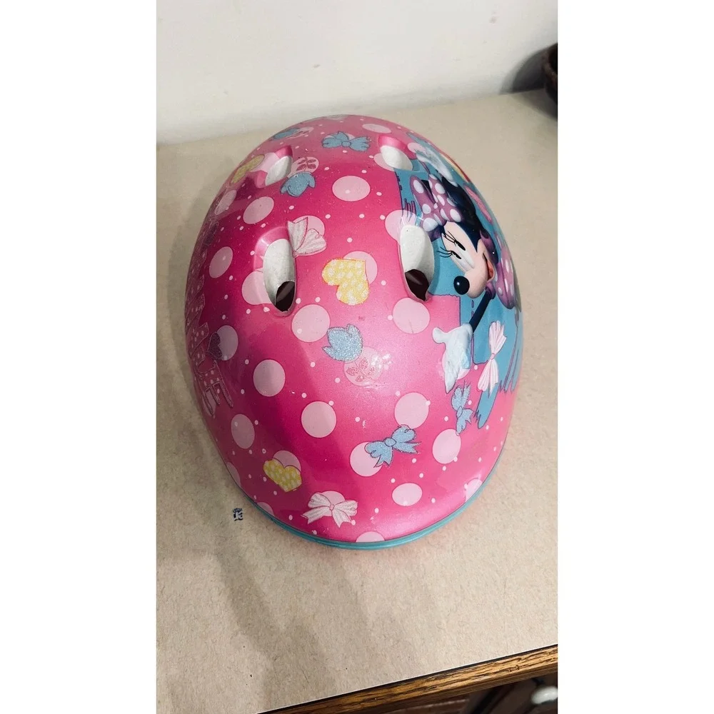 Disney Minnie Mouse Bike Helmet Kids OS Pink Polka Dot Protective Gear